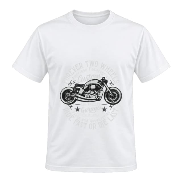 T-shirt — Moto custom · Route libre