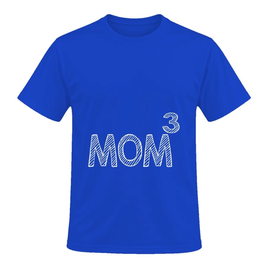T-shirt — Mom 3 — Devant — Bleu